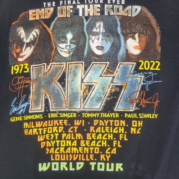 KISS  End Of The Road‎ Tour Event T-Shirt Size Medium - Picture 5 of 9